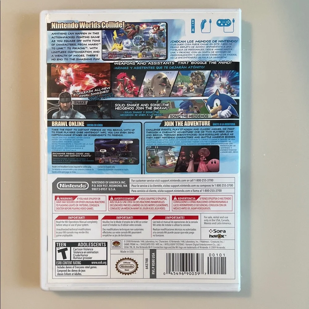 TESTED & WORKING: Nintendo Super Smash Bros. Brawl Wii - Picture 2 of 4